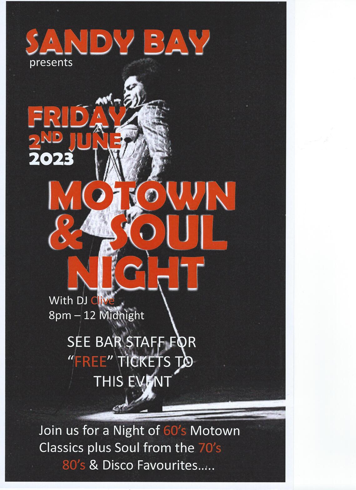 Motown and Soul Night Poster