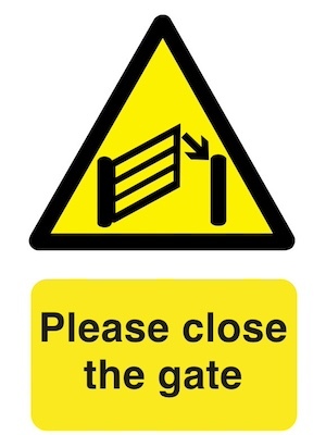 Close The Gate sign