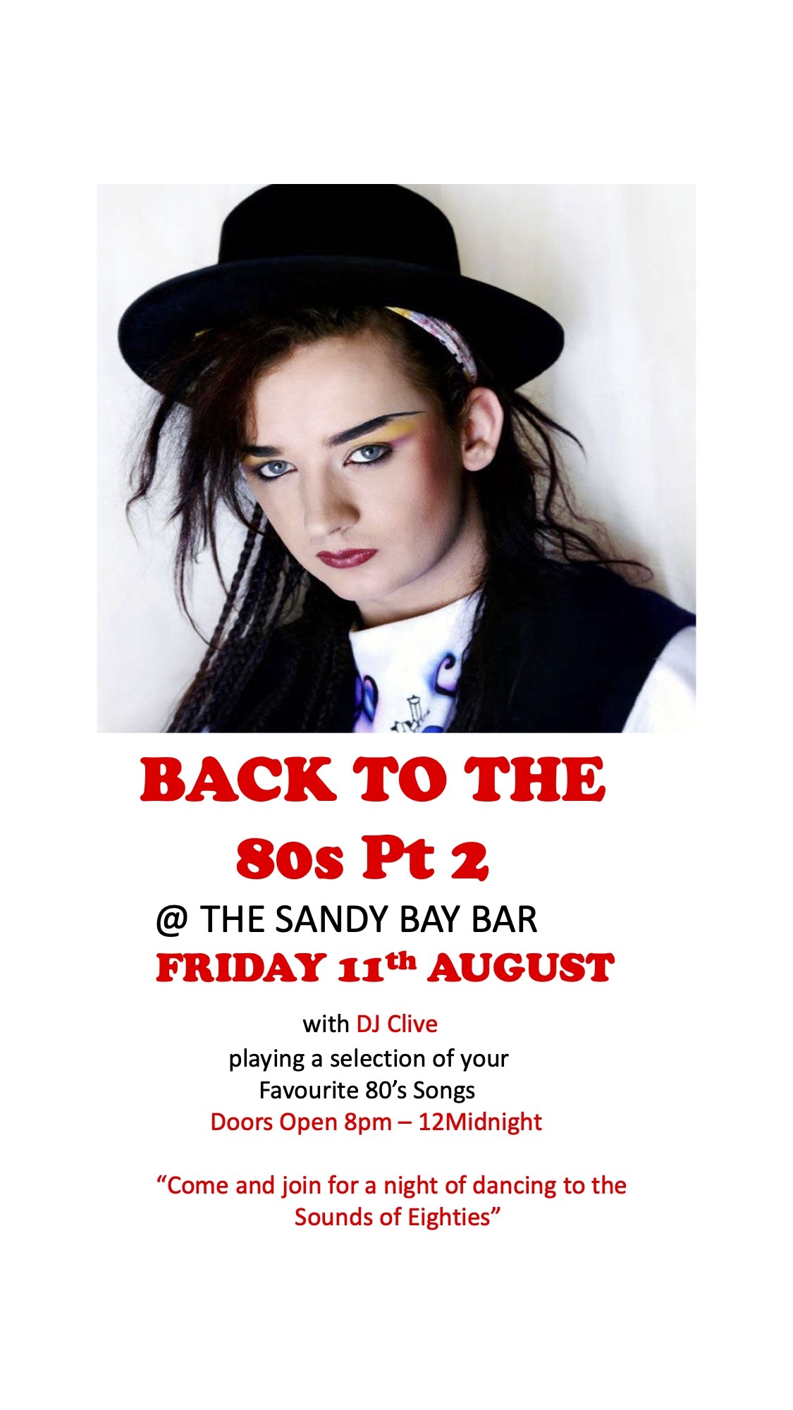 DJ Clive 80s night 2 2023-08-11