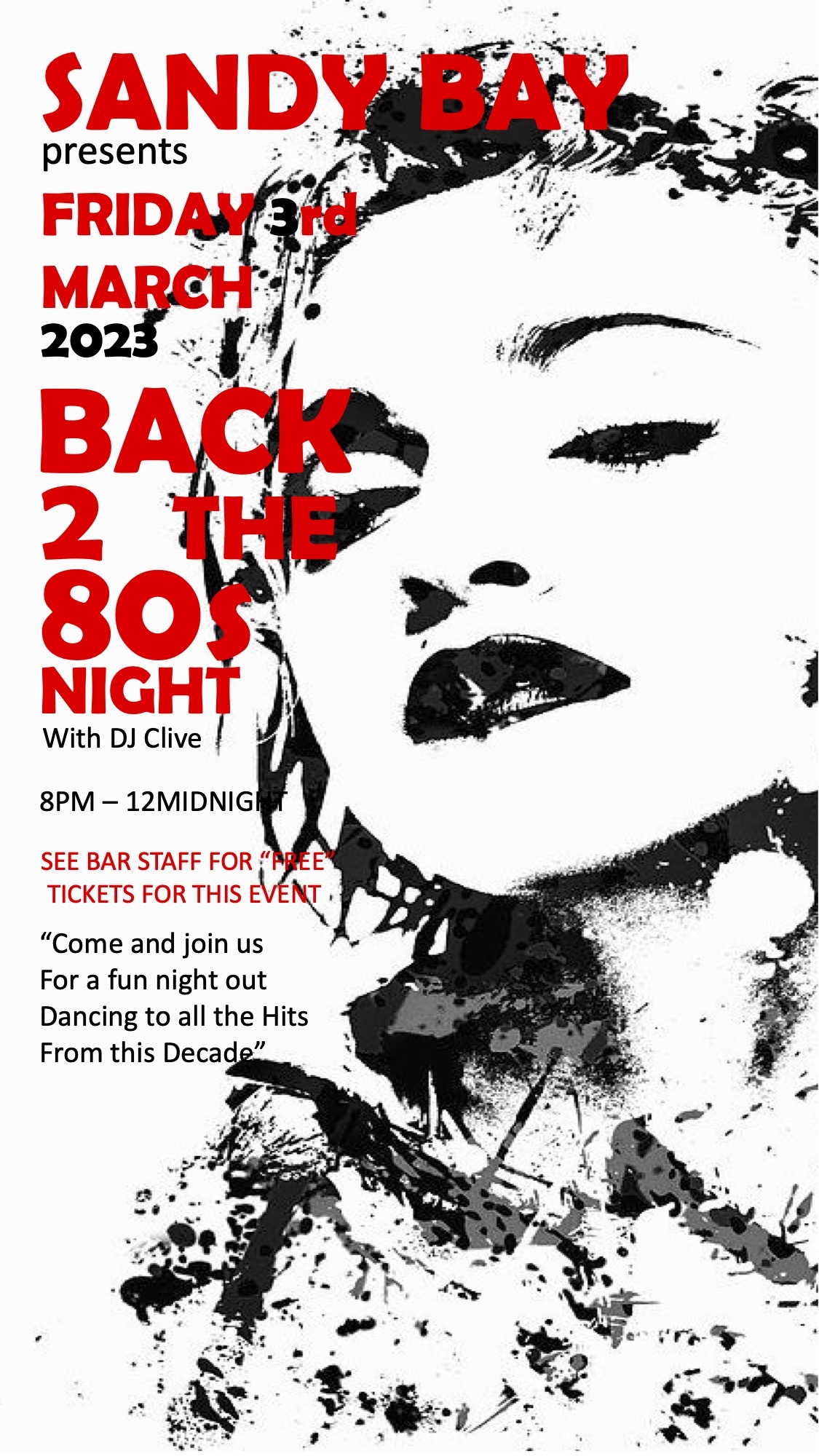 DJ Clive 80s night 2023-03-03