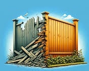 Fence damaged
