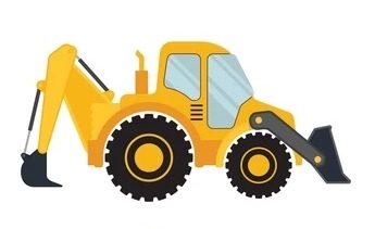 Roadworks digger