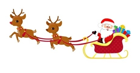 Santa on sleigh