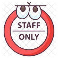 Staff Only Sign