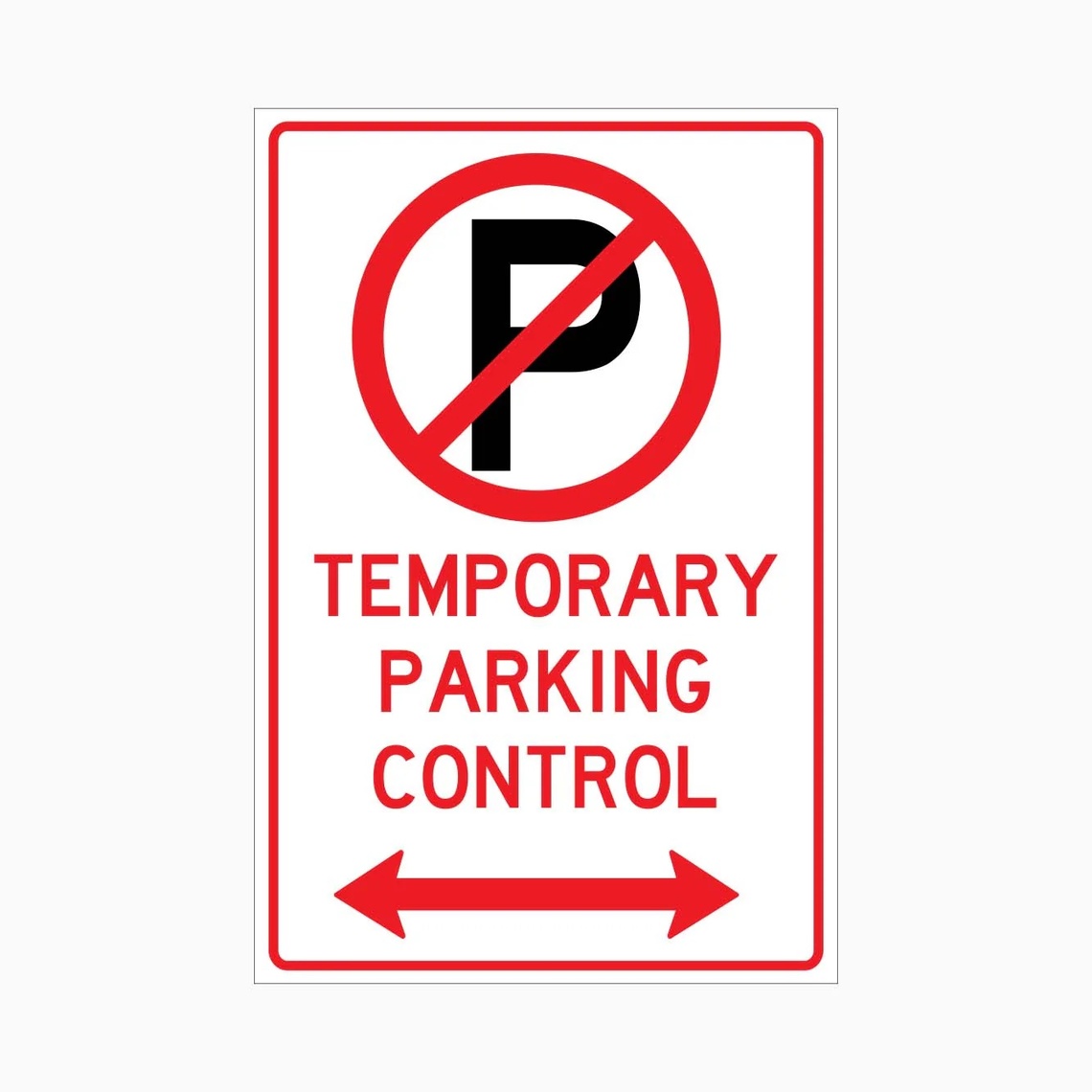 Temporary parking notice