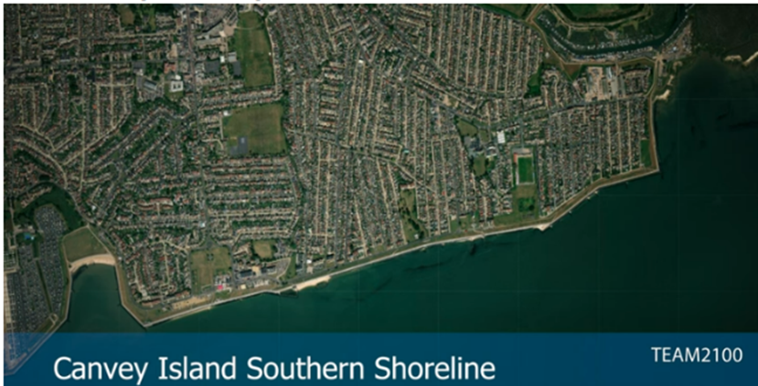 Canvey Revetment Repairs Aerial View