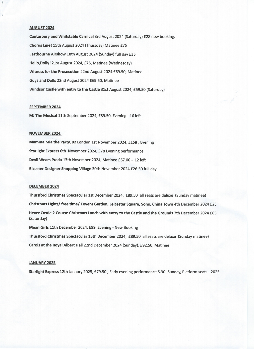 TTE Schedule 03-24 To 01-25