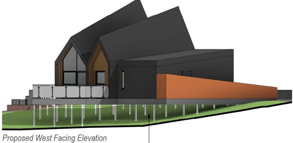 Thorney Bay Pavilion West Elevation