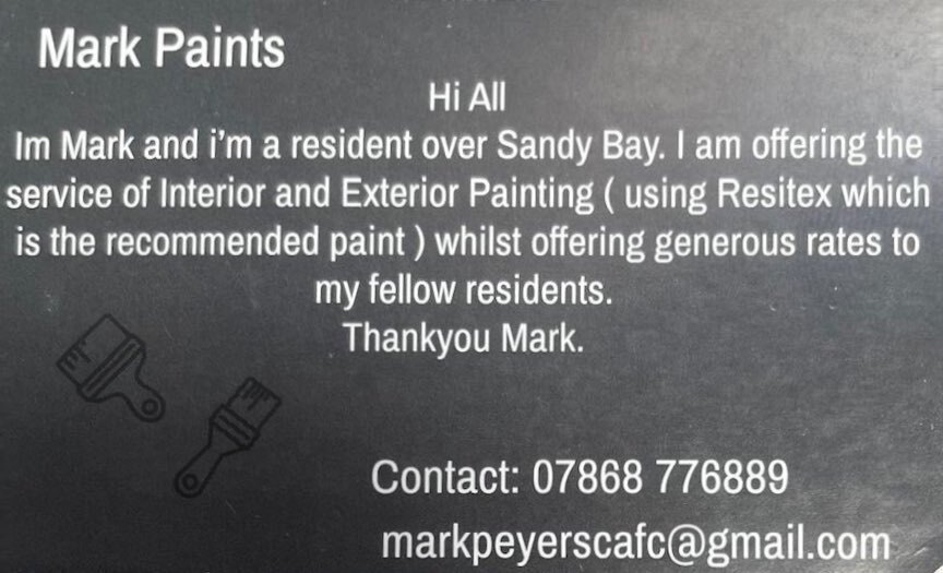 Mark Paints Business Card (back)