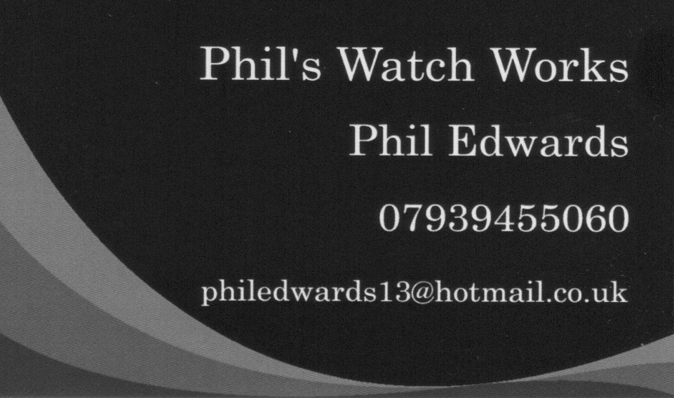 Phils Watch Works Business Card